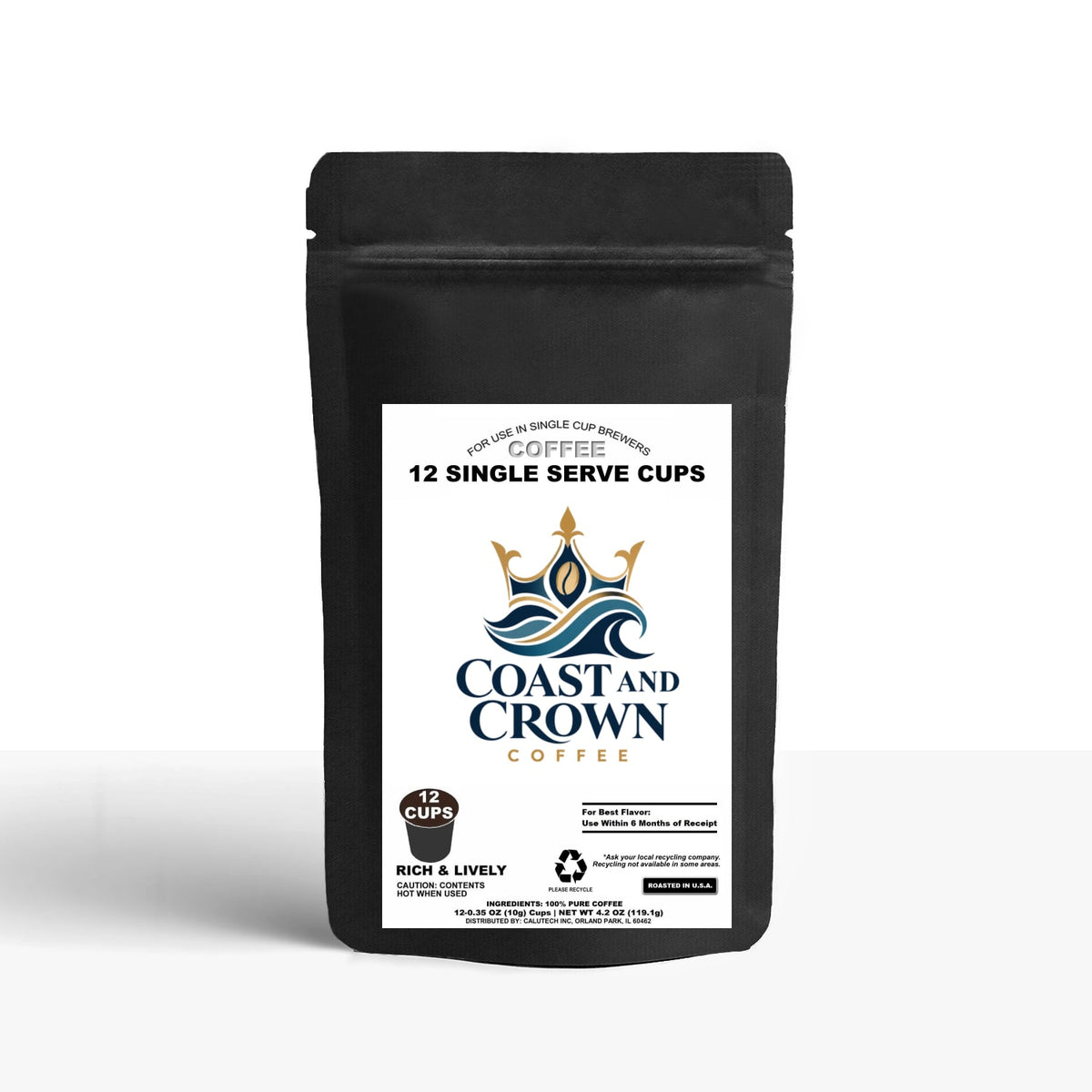 12 Pack Single Serve Coffee Capsules